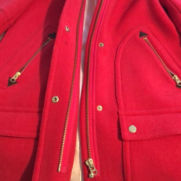 Jcrew Peacoat -fur hooded Italian wool pea coat - Picture 3 of 9